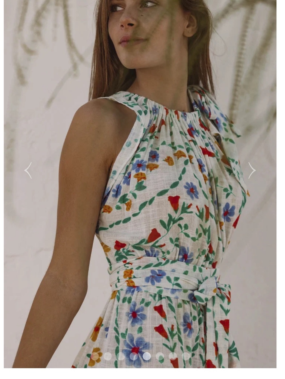 Solar london Malta Bow-Tie midi Length Floral Dress s/m